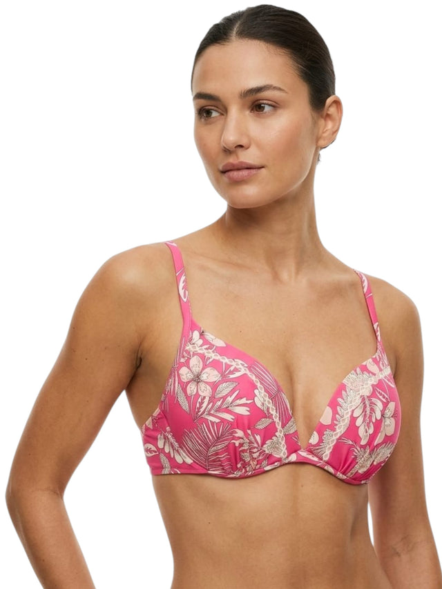 Image for Women's Printed One Pieces Bikini Top,Pink