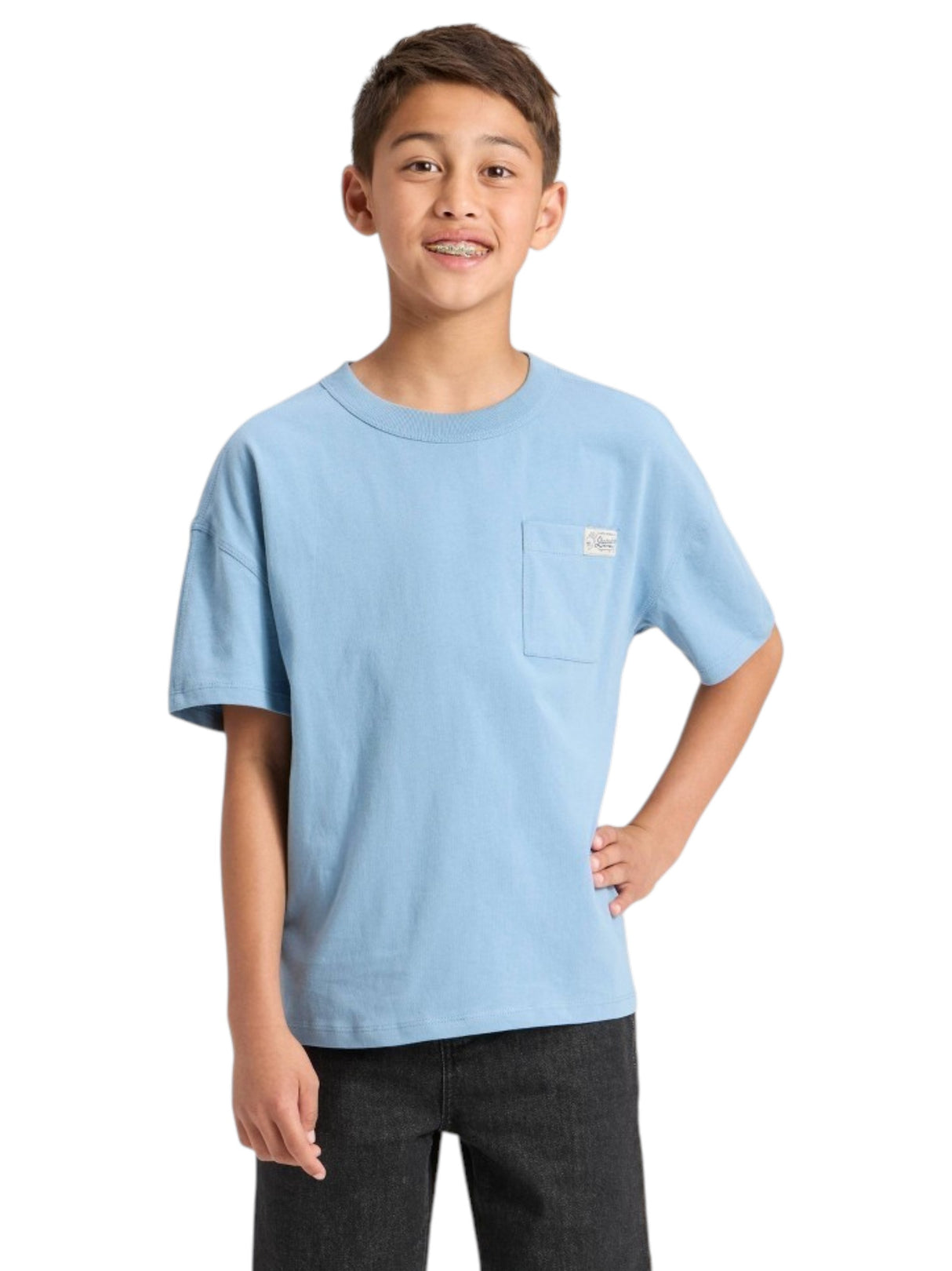 Image for Kids Boy's Plain Top,Dusty Blue