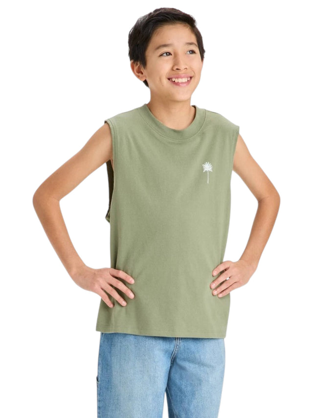 Image for Kids Boy's Plain Top,Olive