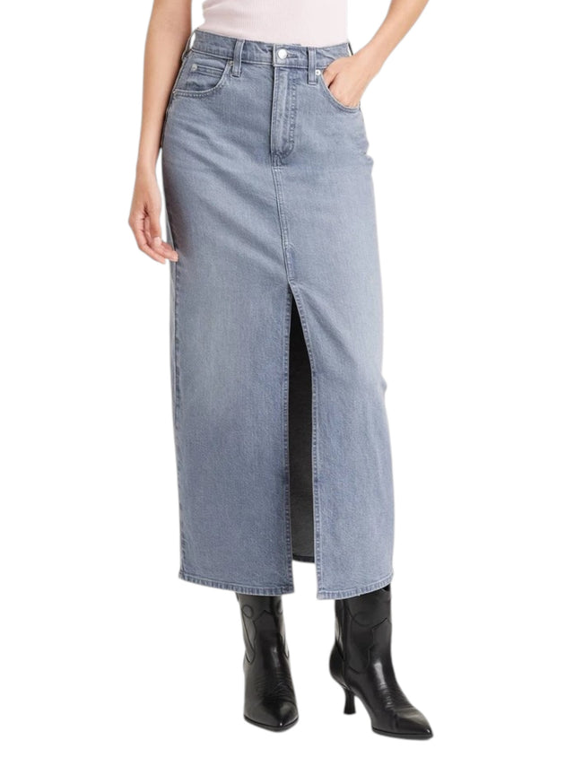 Image for Women's Plain Jeans Skirt,Dusty Blue