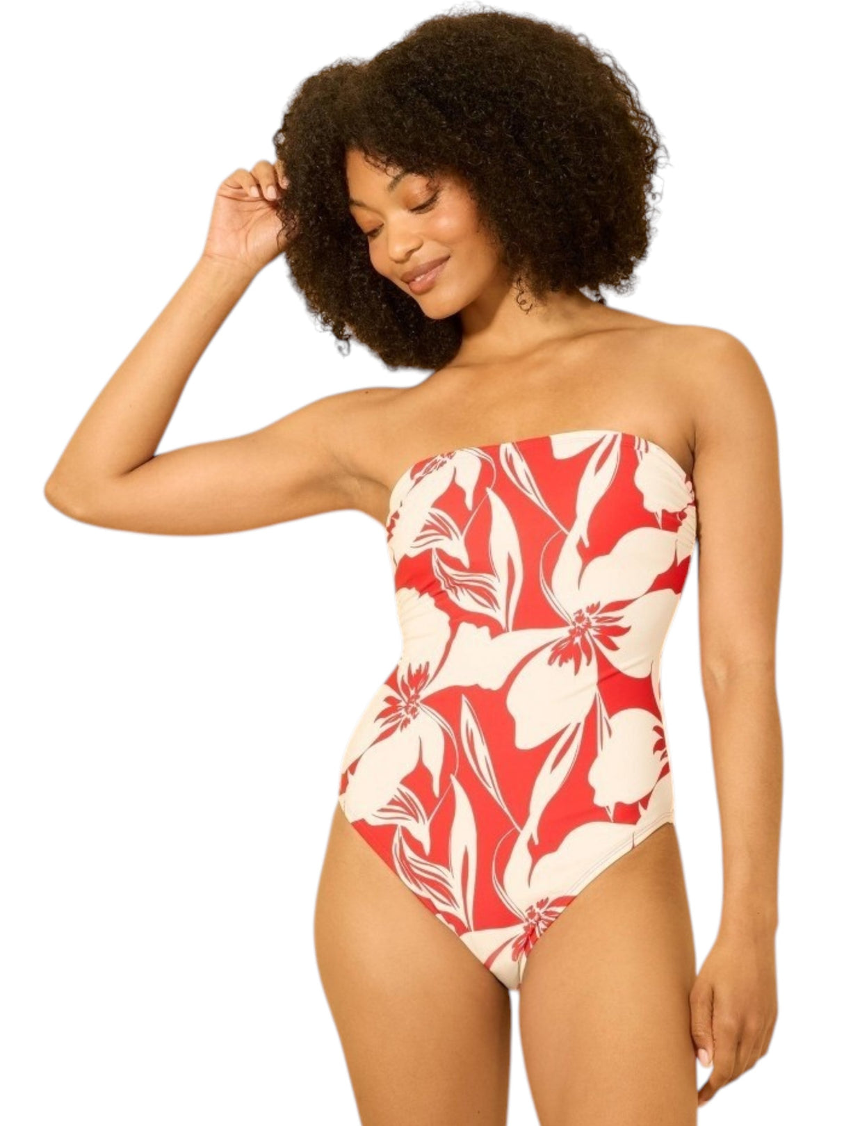 Image for Women's Printed Off Shoulders One Pieces Swimsuit,Multi