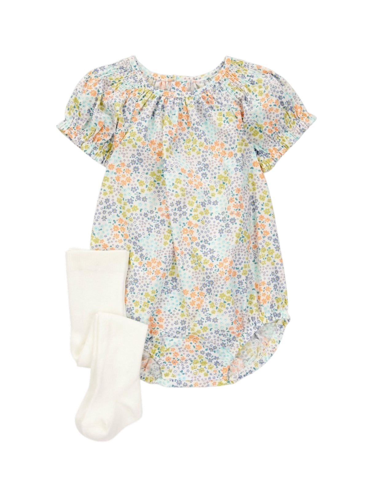 Image for Kids Girl's Printed Set 2Pieces Bodysuit&Tights,White