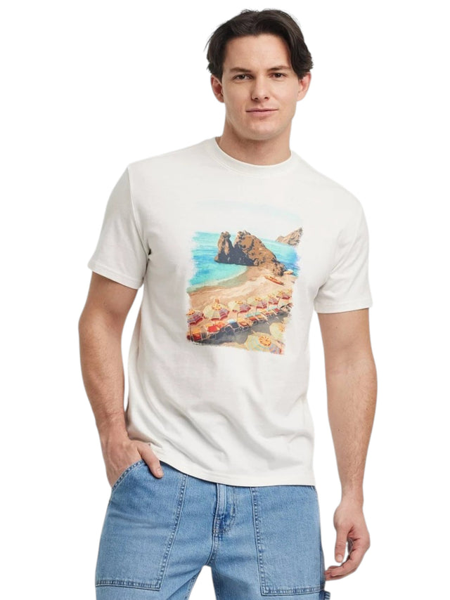 Image for Men's Printed Top,White