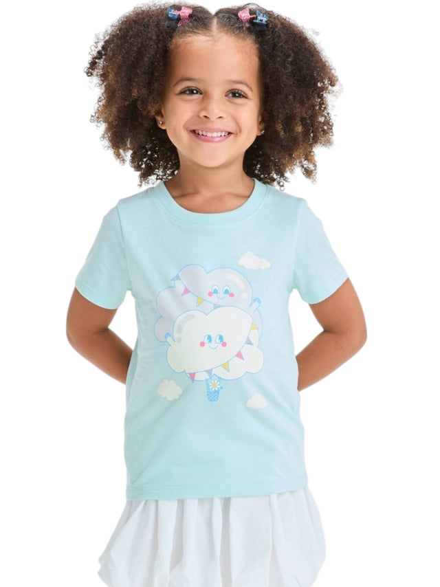 Image for Kids Girl's Printed Top,Aqua