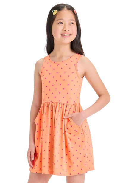 Image for Kids Girl's Printed Dress,Coral