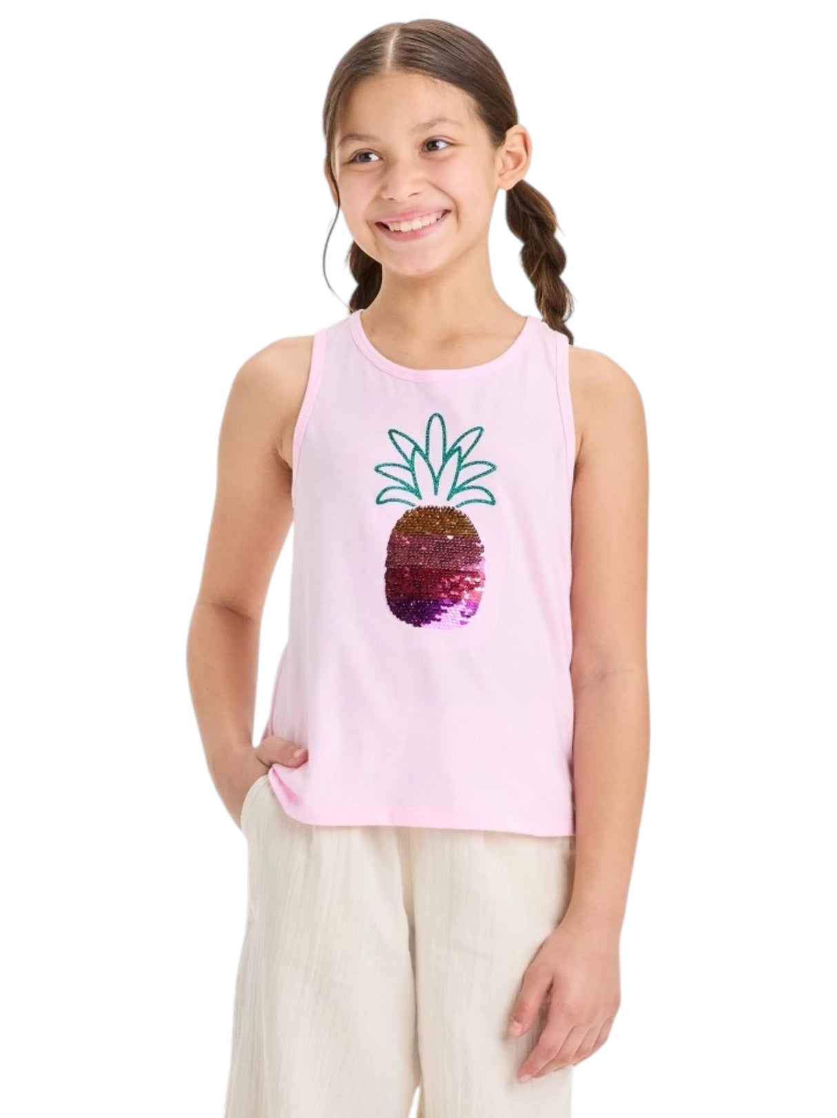 Image for Kids Girl's Sequined Top,Pink