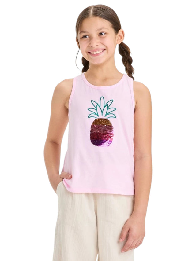 Image for Kids Girl's Sequined Top,Pink