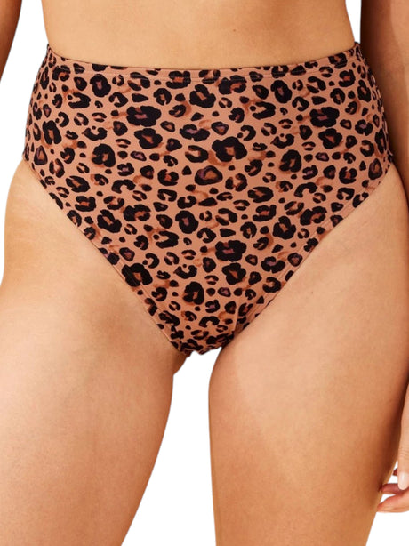 Image for Women's Leopard Swim Trunks,Brown