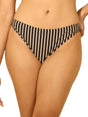 Image for Women's Stripped Bikini Bottom,Black