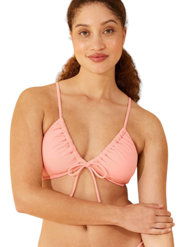 Image for Women's Ribbed Bikini Top,Light Apricot