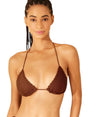 Image for Women's Textured Bikini Top,Brown