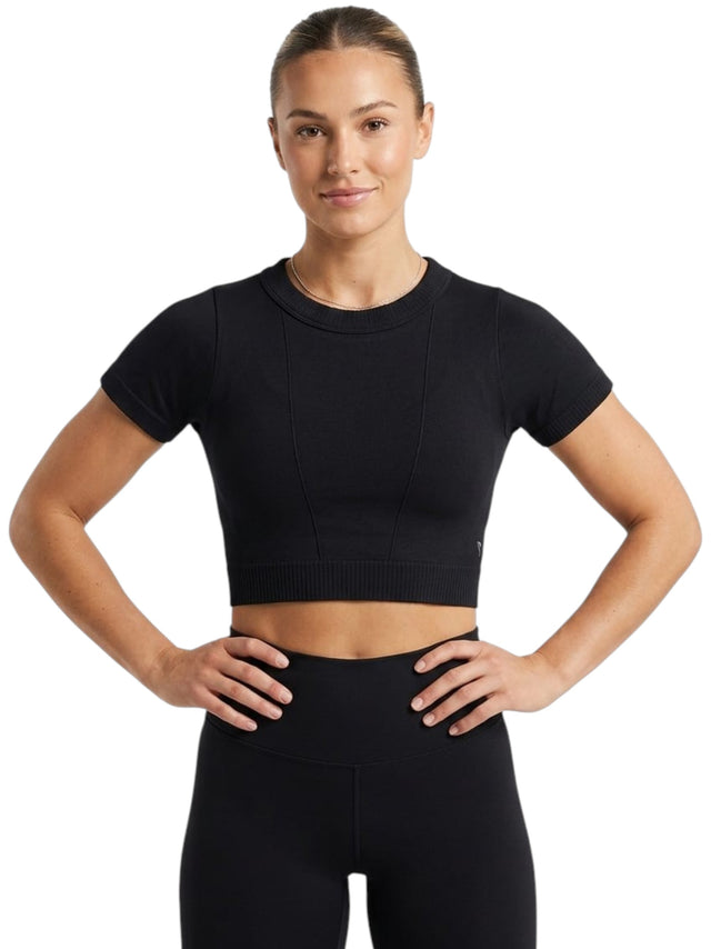 Image for Women's Plain Solid Sport Top,Black