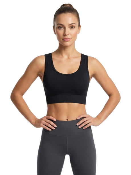 Image for Women's Plain Solid Sport Top,Black