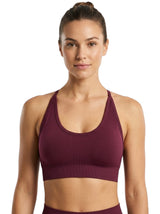 Image for Women's Plain Solid Sport Bra,Burgundy