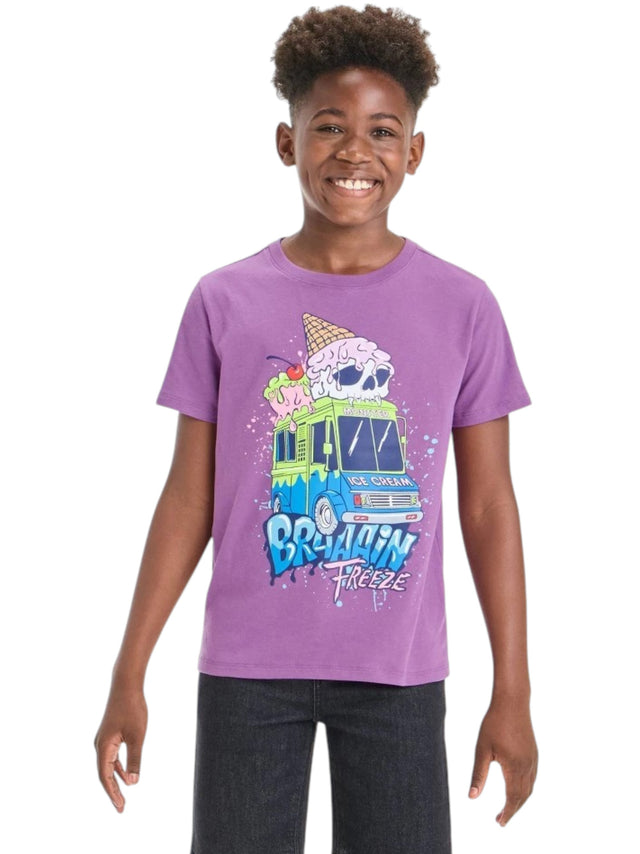 Image for Kids Boy's Printed Top,Dark Purple