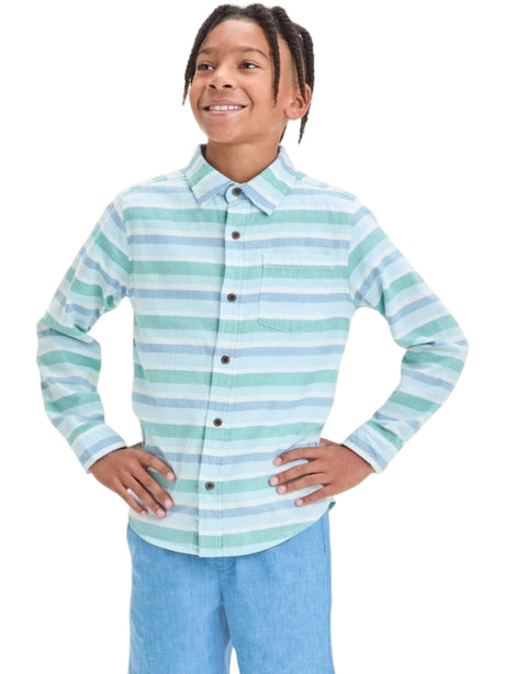 Image for Kids Boy's Striped Dress Shirt,Multi