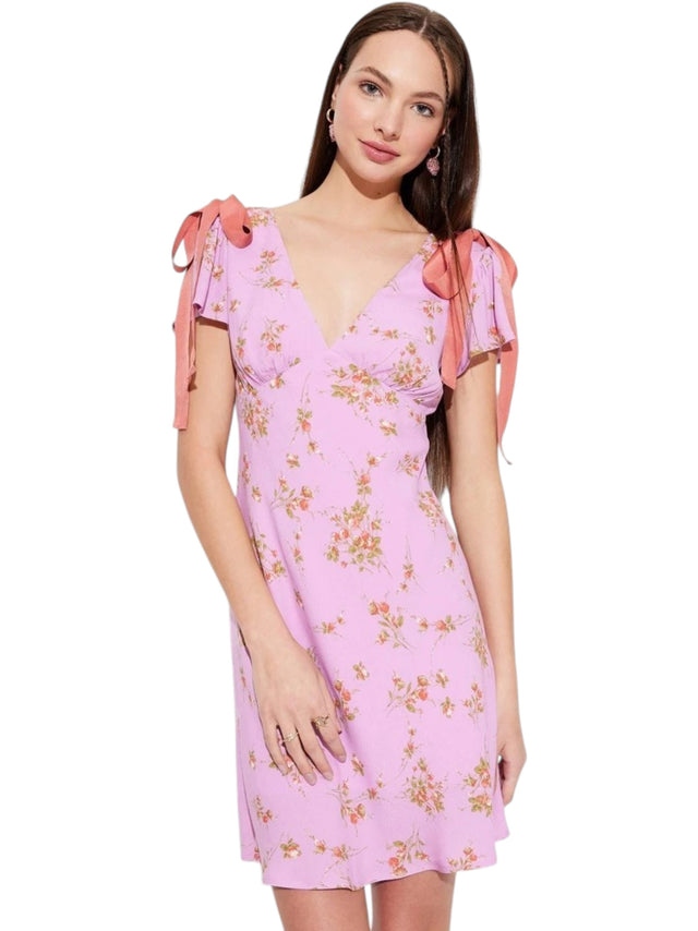Image for Women's Floral Printed Dress,Purple