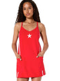 Image for Women's Printed Dress,Red