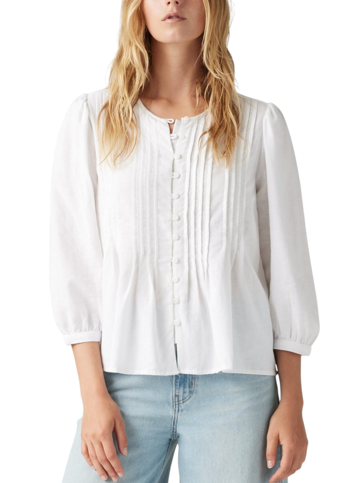 Image for Women's Plain Solid Top,White