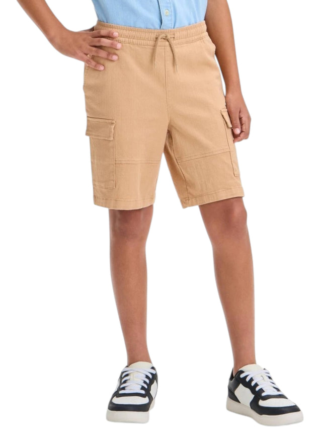 Image for Kids Boy's Plain Solid Shorgt,Drak Beige