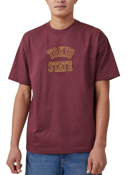 Image for Men's Printed Top,Burgundy
