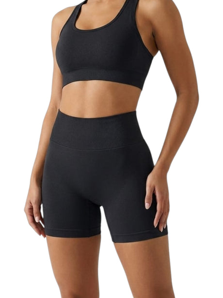 Image for Women's Plain Solid Short Legging,Black