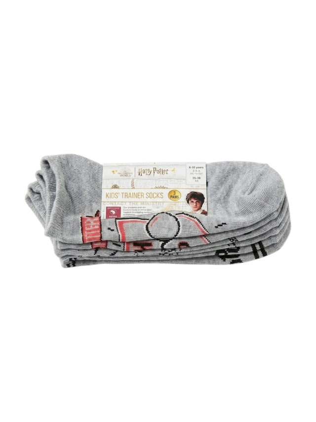 Image for Kids Boys 3 Pairs Printed Ankle Socks Set,Grey