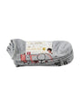 Image for Kids Boys 3 Pairs Printed Ankle Socks Set,Grey