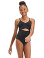 Image for Kids Girl's Glitter One Piece Swimsuit,Black