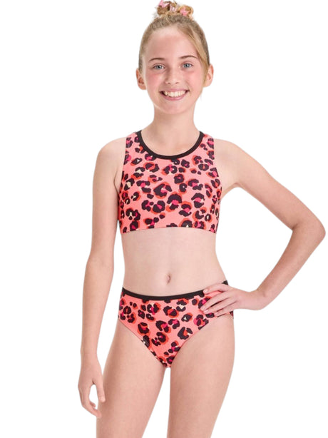 Image for Kids Girl's Leopard Printed Bikini Top,Multi