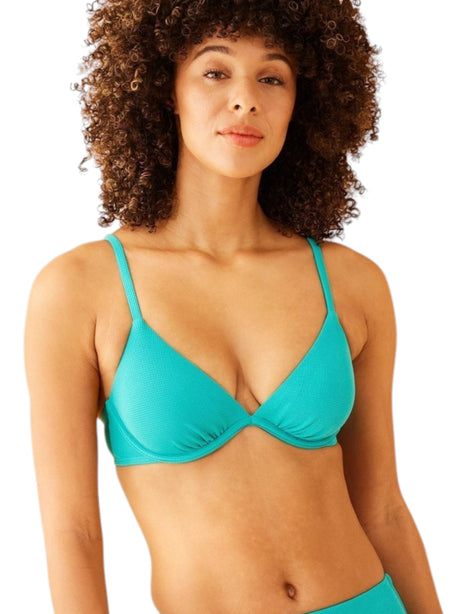 Image for Women's Textured One Pieces Bikini Top,Turquoise