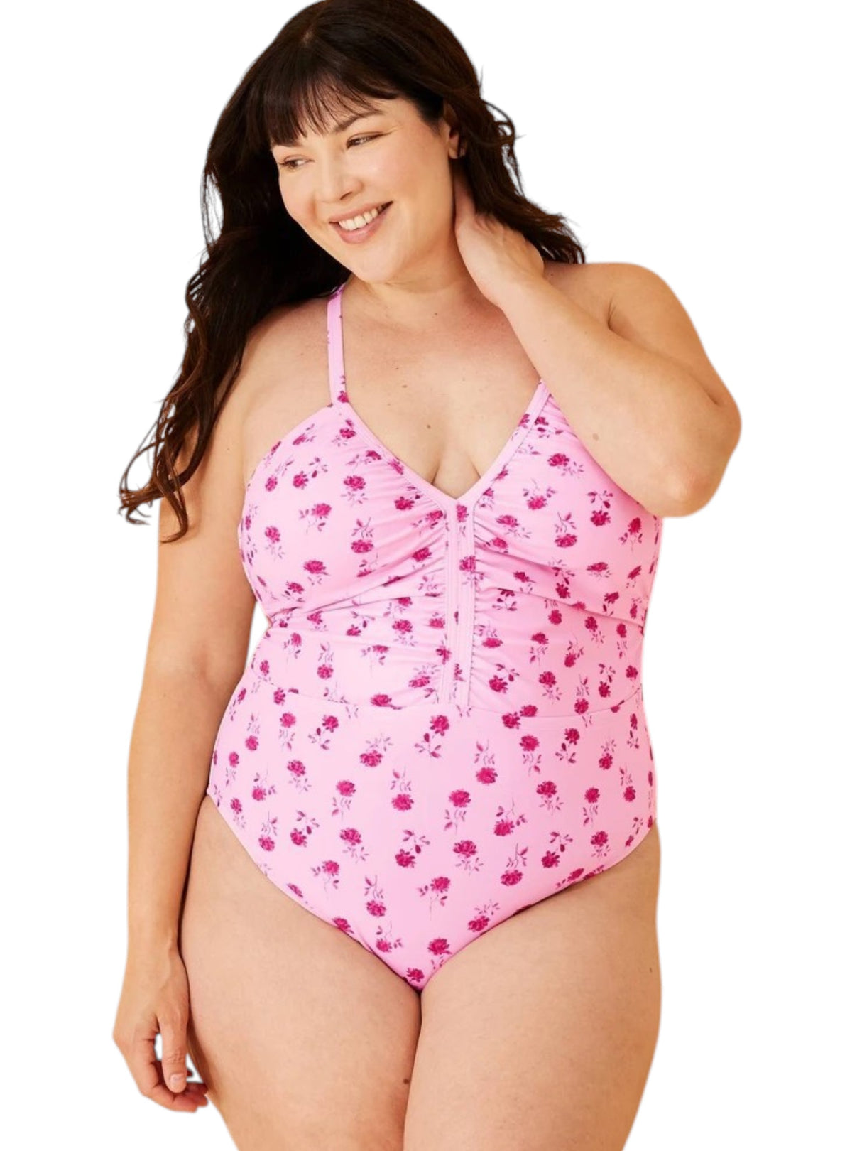 Image for Women's Printed One Pieces Swimsuit,Light Pink