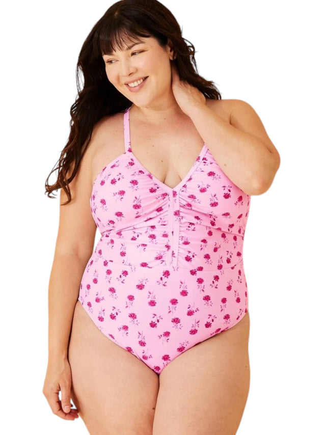 Image for Women's Printed One Pieces Swimsuit,Light Pink