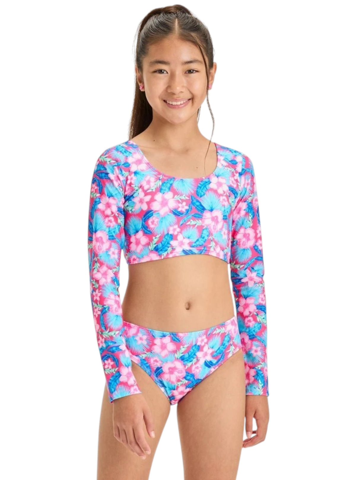 Image for Kids Girl's Floral Printed Tankini Top,Multi