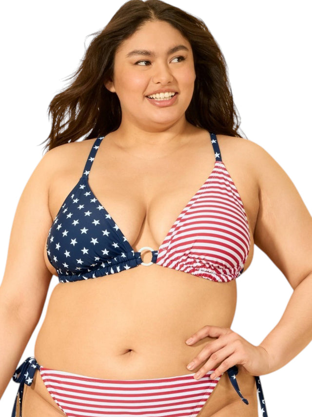Image for Women's Printed Bikini Top,Multi