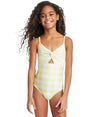 Image for Kids Girl's Light Green Plaid One Pieces Swimsuit,White