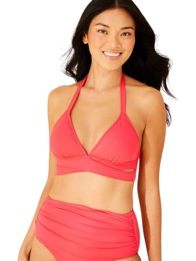 Image for Women's Plain Bikini Top,Dark Coral