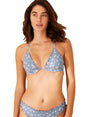 Image for Women's Floral Printed Bikini Top,Dusty Turquoise