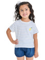 Image for Kids Girl's Striped Top,Blue/White