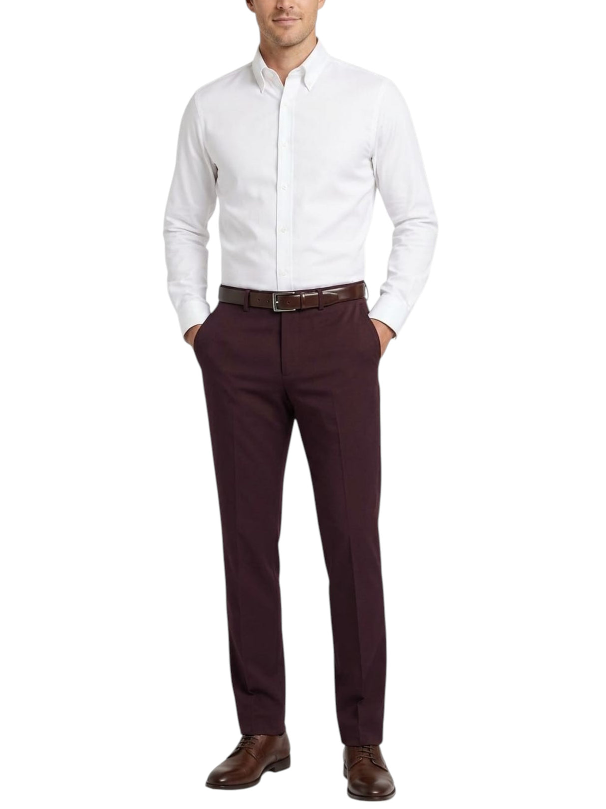 Image for Men's Plain Pant,Burgundy