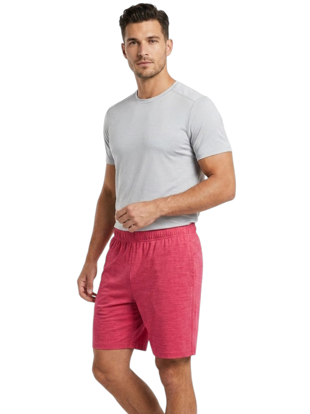 Image for Men's Heather Short,Red Coral