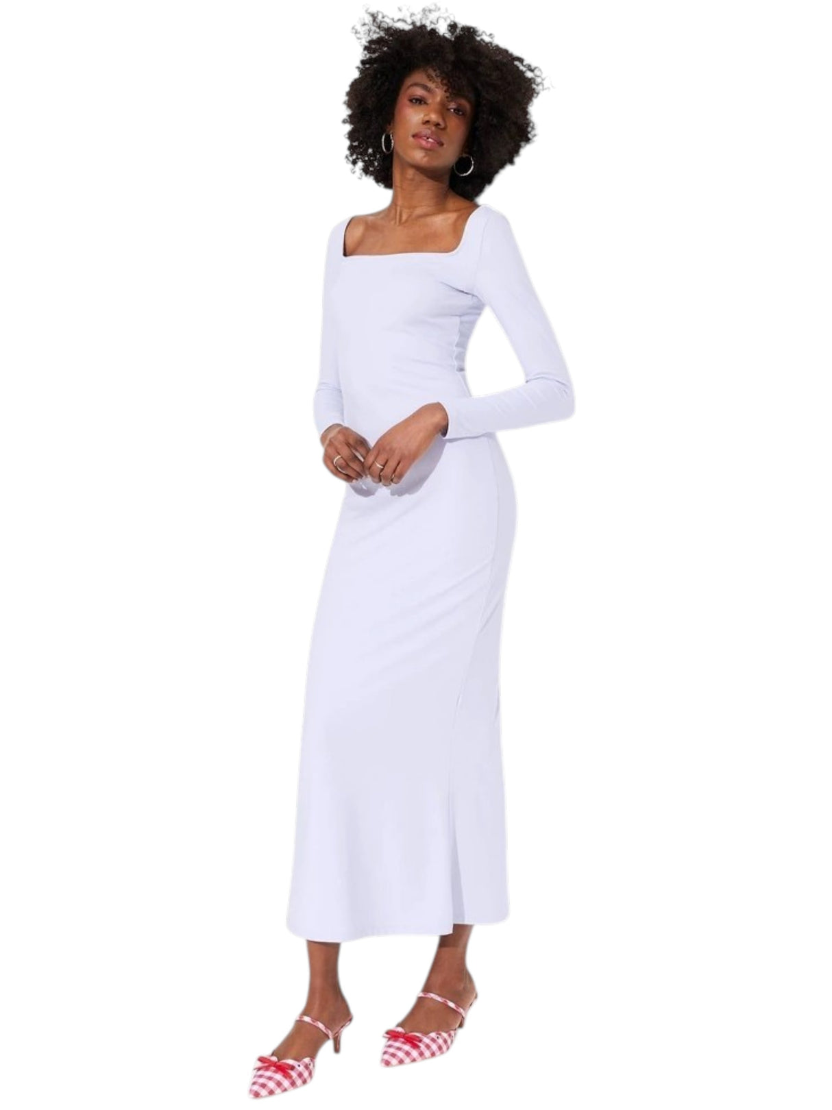 Image for Women's Plain Solid Dress,Light Blue