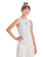 Image for Kids Girl's Floral Printed Top,White/Blue