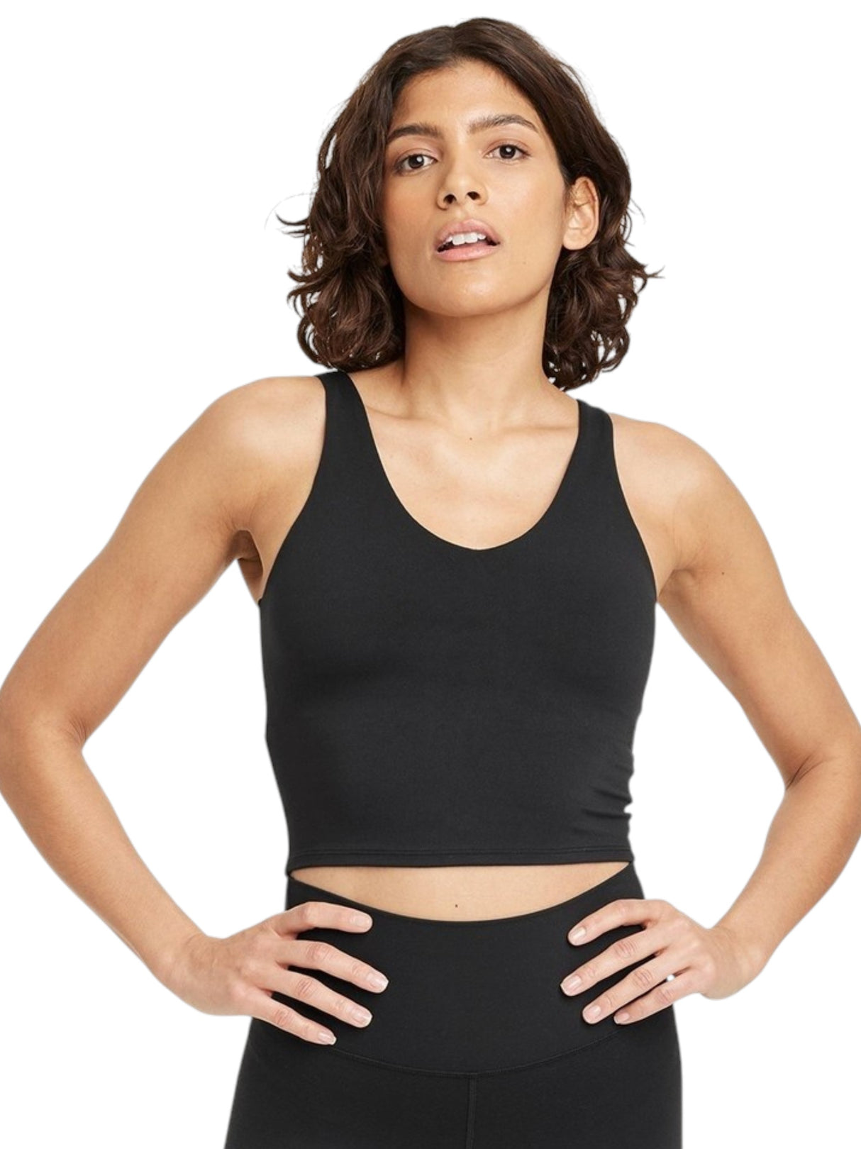 Image for Women's Plain Solid Sport Top,Black