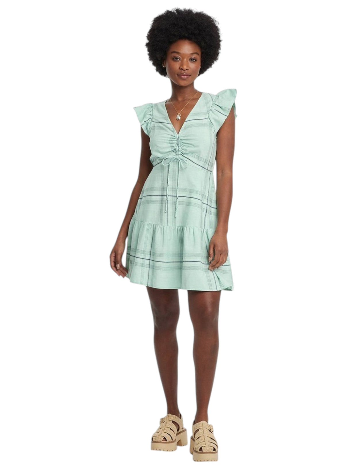 Image for Women's Striped Dress,Mint Green
