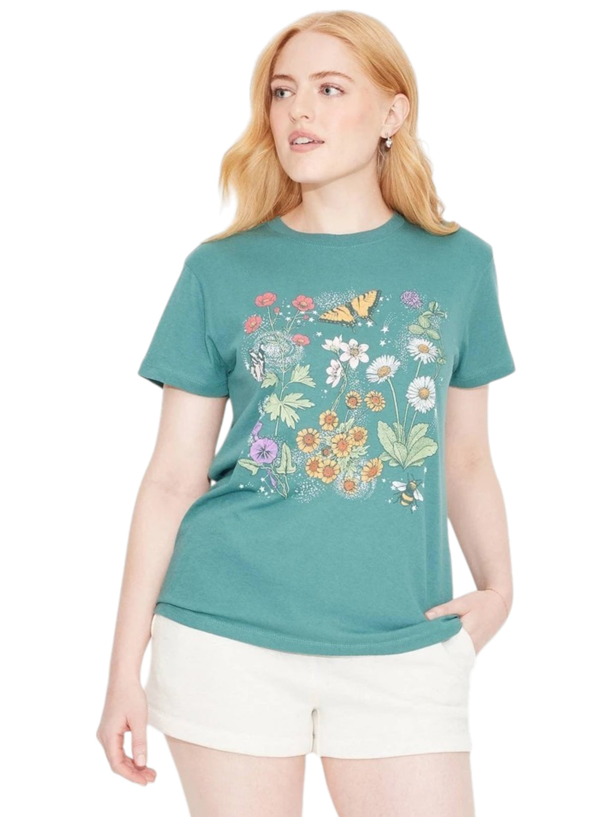 Image for Women's Floral Printd Top,Dark Green