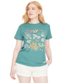 Image for Women's Floral Printd Top,Dark Green