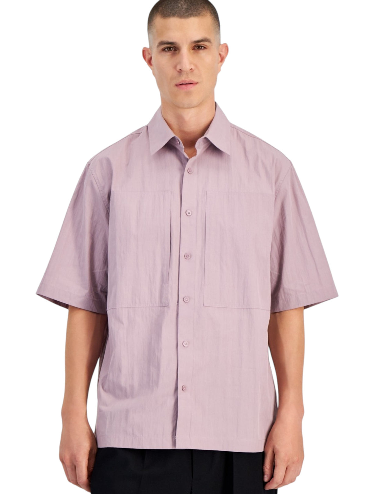 Image for Men's Plain Solid Dress Shirt,Light Purple
