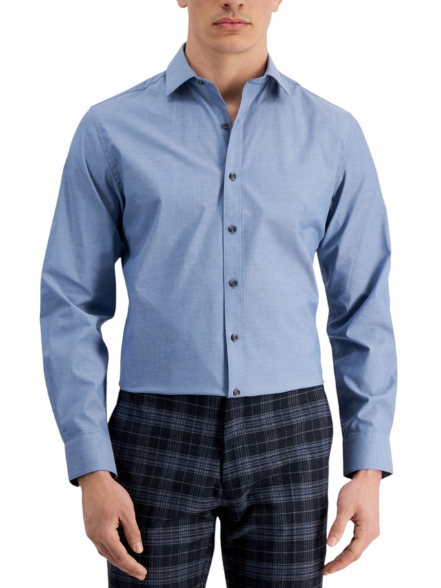 Image for Men's Plain Solid Dress Shirt,Dusty Blue