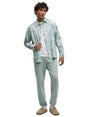 Image for Men's Printed Dress Shirt,Dusty Aqua